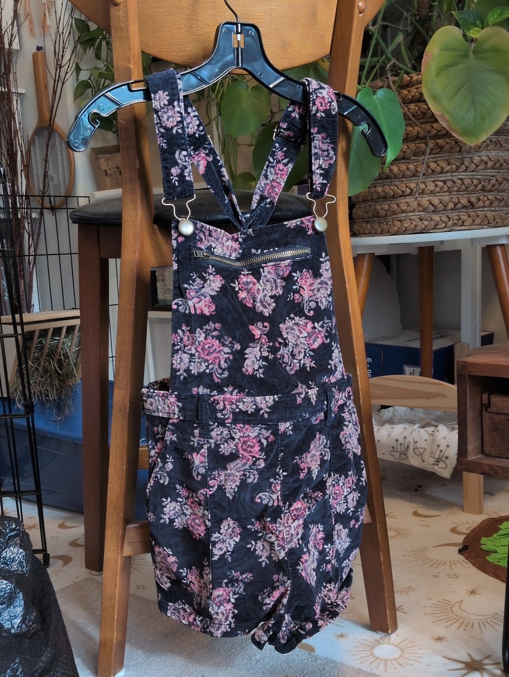 Urban Outfitters Floral Short Overalls